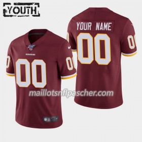 Maillot Washington Redskins Custom Nike Rouge I 100th - Enfant